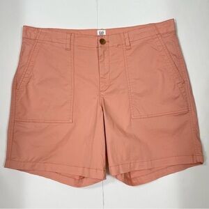 Gap Women’s High Rise Girlfriend Khaki Shorts Coral Size 14